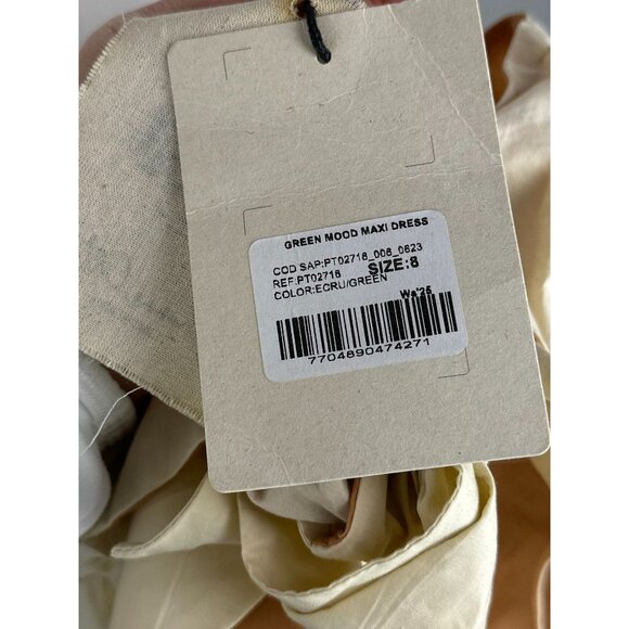 Johanna Ortiz Green Mood Dress Maxi Cut Out Palm Tree Embroidered Sz 8 NWT $995 - Picture 2 of 10